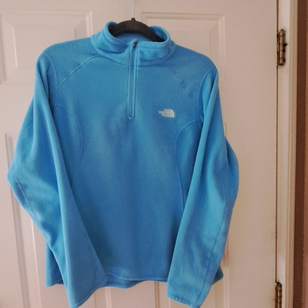 The North Face Women's Aqua 1/4 Zip TKA Fleece Sweater Pullover  Size Large.